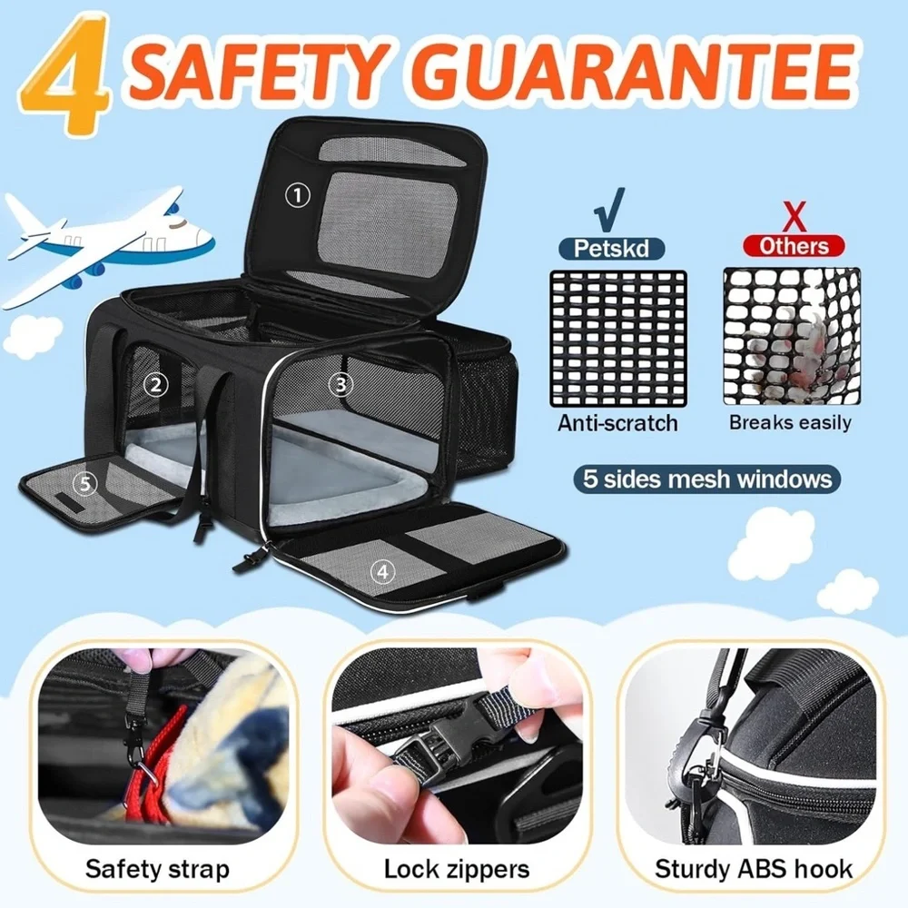 Expandable Cat/Dog Carrier, Airline Approved